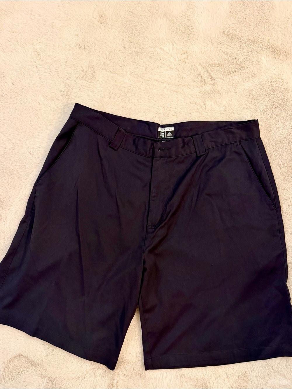 adidas Black Flat Front Men's Shorts